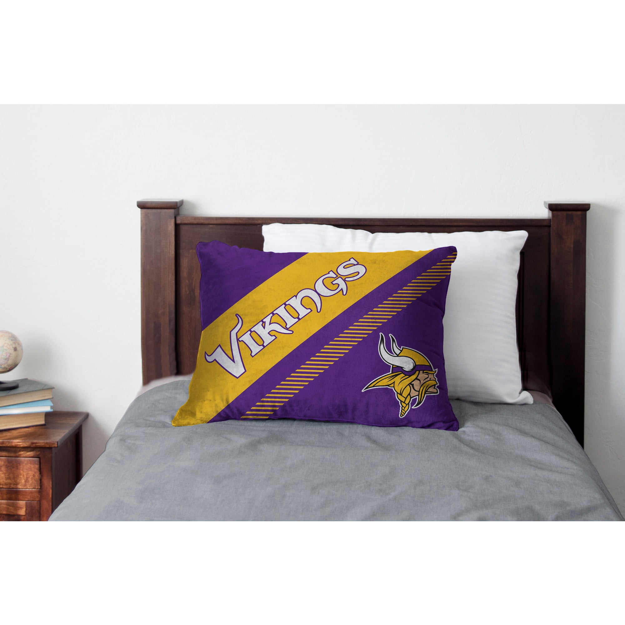 Minnesota Vikings Super Plush Mink Diagonal Bed Pillow - Purple