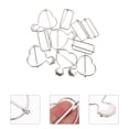 thumbnail image 2 of Miangastore Garment Suspender Clips Silver Zinc Alloy 10Pcs 1.8X1.3X0.1In, 2 of 8