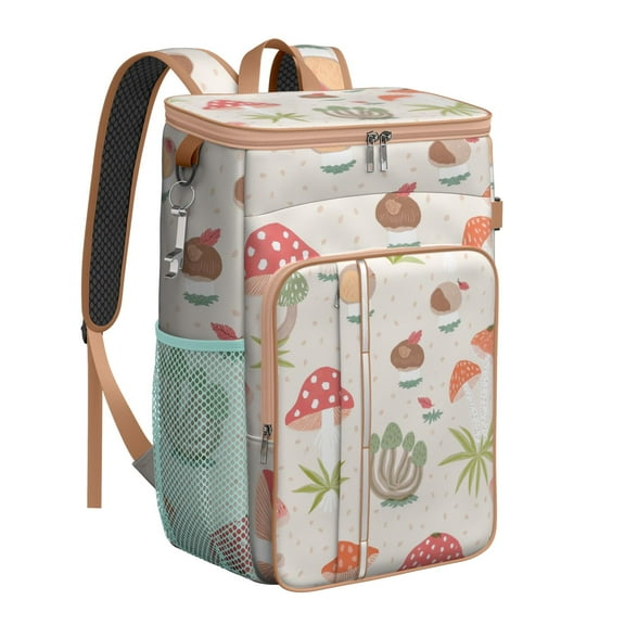 Cooler Backpack Insulated Backpack Cooler for Men & Women,Mushroom Drink Beverage Beer Bag Cooler for Office Workers