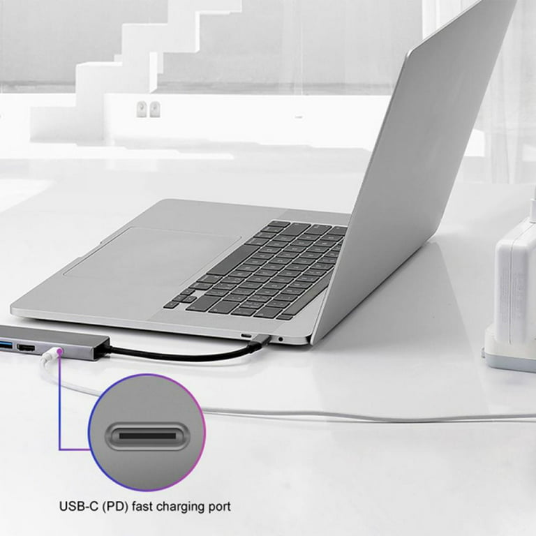 Adaptador MacBook Pro, adaptador USB C para MacBook Pro/Air M1M2 2022 2021  2020 13 15 16, dongle Mac con HDMI 4K, 3 USB 3.0, USB C