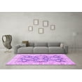 thumbnail image 3 of Ahgly Company Indoor Square Oriental Purple Traditional Area Rugs, 3' Square, 3 of 4