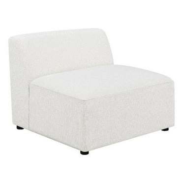 Coaster Freddie Fabric Upholstered Tight Back Armless Chair Pearl