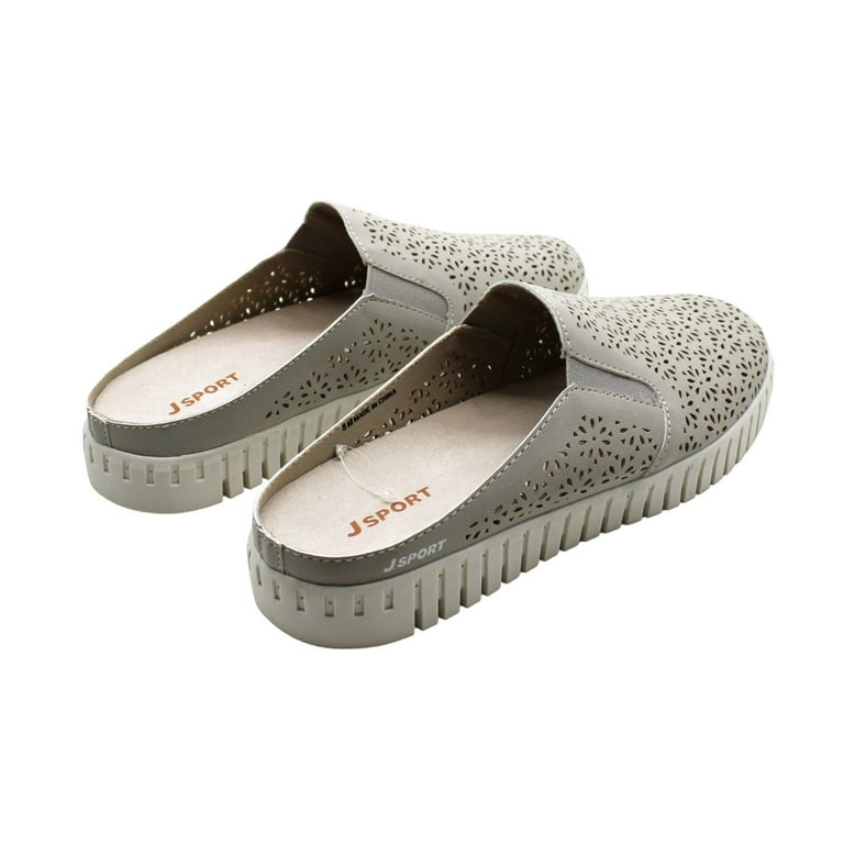 Jsport Ladies' Floral Mule, Lightweight, Easy Slip-On, Comfy