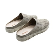 Jsport Ladies Floral Mule Easy Slip Comfy Contoured Lightweight Shoe (8, Tape Floral)