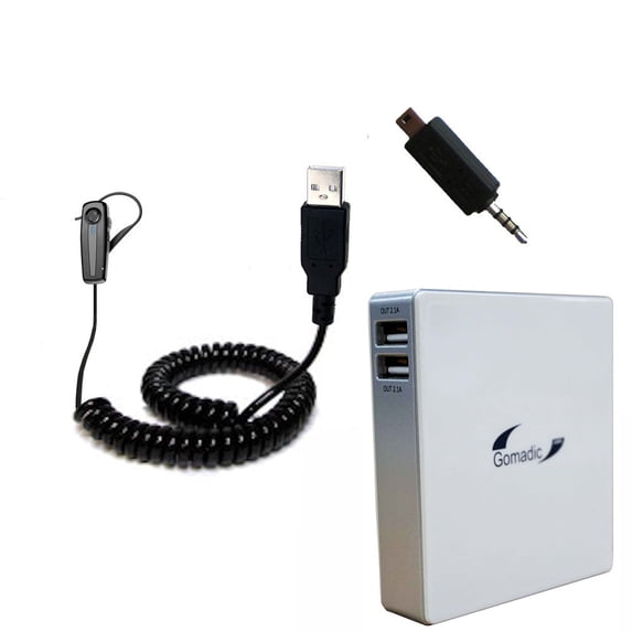 Gomadic High Capacity Rechargeable External Battery Pack suitable for the Plantronics Explorer 210 - Portable Charger with TipExchange Technology