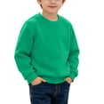 thumbnail image 6 of Tsivenald Boys Crew Neck Warm Sweatshirt, Cotton Long Sleeve Pullover Casual Soft Basic Tops for Kids, Toddler to Teen 10-11 Years, Green, 6 of 9