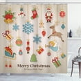 thumbnail image 1 of Ambesonne Christmas Shower Curtain, Xmas Holiday, 69"Wx84"L, Multicolor, 1 of 3