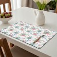thumbnail image 6 of Placemat, Pioneer Flower Floral Print Pattern Place Mats Table Mat Set Of 2, PVC Washable Placemats for Party Kitchen Dining Decoration, 18x12 Inch, Fade Resistant, 6 of 6