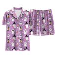 thumbnail image 5 of Dmsael Halloween Pajamas for Girls Girls Button Down Pajama Sets 2PCS Shorts Set for Girls 2-13Y Cute Pajamas for Toddler Baby Girls Lounging & Sleeping & Holiday Gift Ideal, 5 of 6