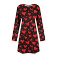 thumbnail image 5 of asdoklhq Sweater Dresses for Women 2025 Women's Fashion Round-Neck Short Sleeved Printed Pullover Dress Multicolor L, 5 of 5