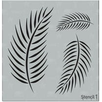 Stencil1 Palm Tree Fronds Art Stencils 5.75" x 6"
