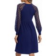 thumbnail image 2 of Vestido de cuello redondo, vestido corto con cuello redondo, vestido casual para mujer, vestido casual ultra sensible, 2 of 5