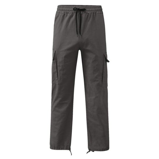 Pantalon Cargo Décontracté pour Homme de Style Rue avec Poche Tissée et Taille Ajustable pour Sports, Plein Air, Randonnée, Confortable, Durable, à la Mode