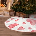thumbnail image 5 of Fuzoiu Pink Hearts Print Christmas Tree Skirt,Xmas Christmas Decorations,Xmas Tree Mat for Farmhouse Holiday New Years Home Party Decor Tree Rugs-30", 5 of 6