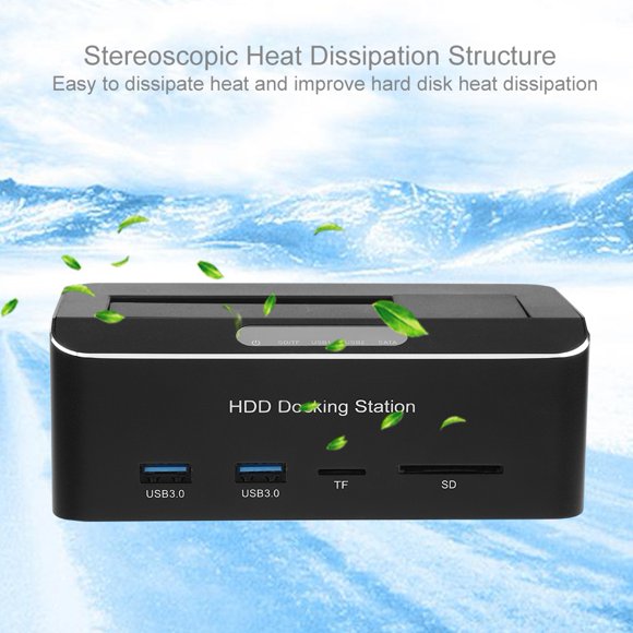 Estación De Acoplamiento De Disco Duro Externo USB3.0 A Para Tarjeta SD/TF De Soporte HDD De 2,5/3,5"