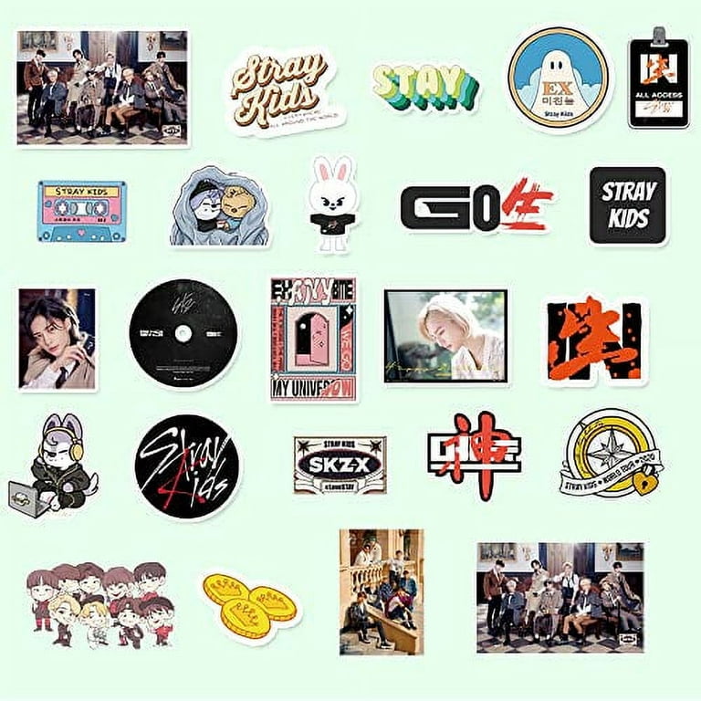 Kpop Stray Kids Stickers 170pcs Vinyl Waterproof Album Photo Sticker Pack  for Laptop Water Bottles Phone case Charger Luggage Stickers