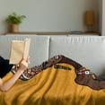 thumbnail image 3 of African Soft Flannel Fleece Throw Blanket, Ethnographic Artwork Tribe Woman Long Neck Folk on Mandala, Cozy Plush for Indoor and Outdoor Use, 70" x 90", Multicolor, by Ambesonne, 3 of 5