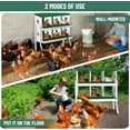 thumbnail image 7 of Kojooin Durable Metal Chicken Nesting Boxes - Versatile Wall Mount or Free Standing, Green _6 Compartment (With Legs), 7 of 7