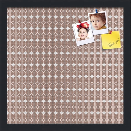 PinPix 16x16 Custom Cork Bulletin Board Poster Board Has a Fabric Style Canvas Finish Framed in Retro Patterns by ArtToFrames (PinPix-235)