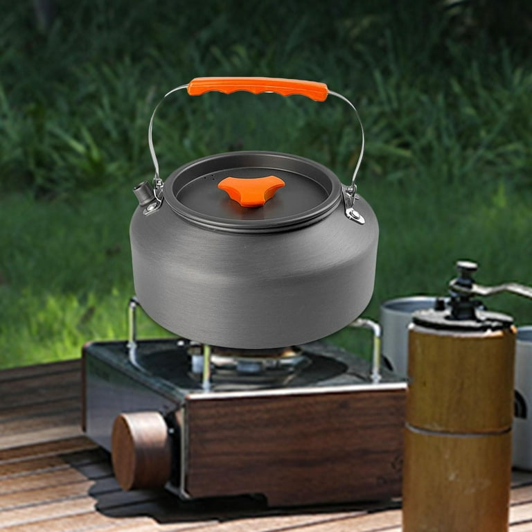 Camping Kettle Camp Tea Coffee Pot, 1L Stainless Steel Outdoor Campfire  Camp kettle, Portable Lightweight Teapot Fast Heating Boiling Water, Ideal  for