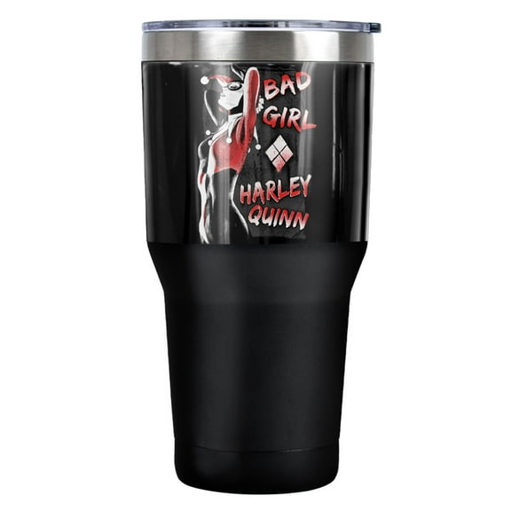 Batman Bad Girl Stainless Steel Tumbler 30 oz Coffee Travel Cup, Vacuum Insulated & Double Wall with Leakproof Sliding Lid