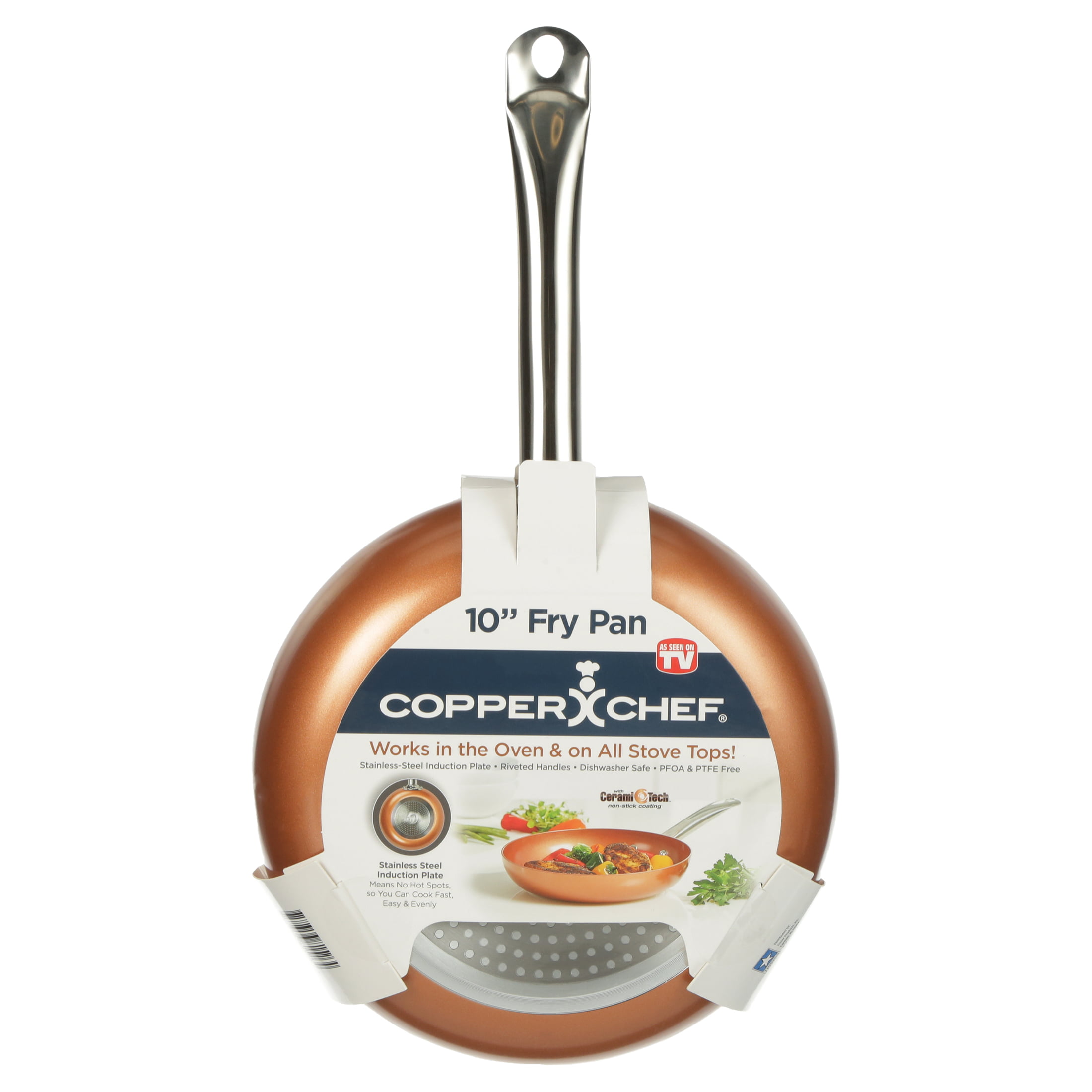 Copper Chef Black Diamond 10 Round Fry Pan with Lid 