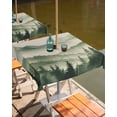 thumbnail image 2 of nqOlkjepod Retro Mist Forest Outdoor Tablecloth with Umbrella Hole & Zipper, Farmhouse Mountain Natural Landscape Square Table Cover 54x54 Inch, Dining Waterproof Table Cloth Protector for Patio, 2 of 7