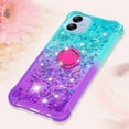 thumbnail image 4 of Clear Case for Samsung Galaxy A04e with Kickstand for Girls Women, Liquid Glitter Sparkle Bling Cute Case Gradient Quicksand Cover for Samsung Galaxy M04e/ A04/ F04 JB Bluish Violet, 4 of 16