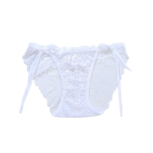 Gibobby Ropa Interior Sexy Ropa interior Calzoncillos sexy Sensualidad Vendaje Mujeres Bikini Perspectiva Encaje Íntimos (Blanco, Talla única)