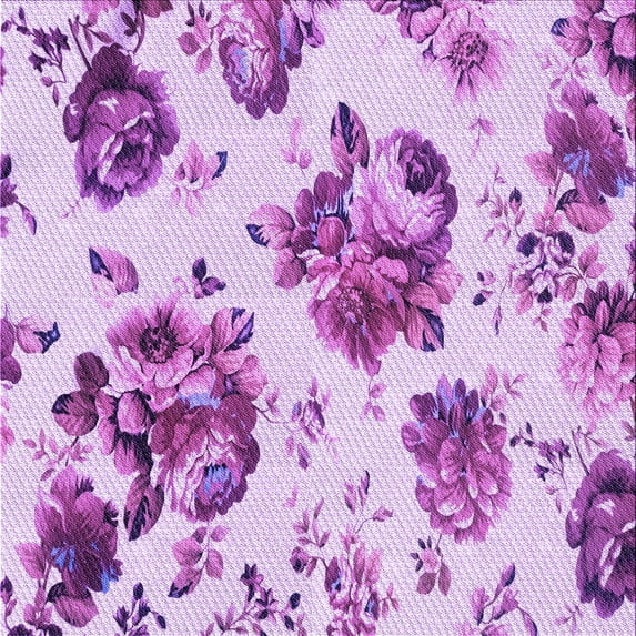 Ahgly Company Indoor Square Patterned Blossom Pink Area Rugs, 8' Square