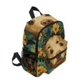 thumbnail image 2 of FORMRS Kids School Backpack with Front Zippered Pocket 12" Student Travel Daypack, Flowers and Dog, 2 of 6