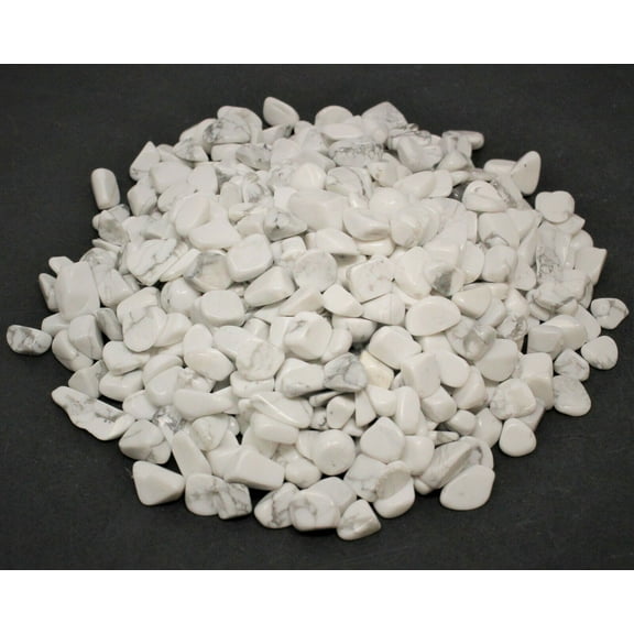 White Howlite Semi Tumbled Gemstone Mini Chips 5-8 mm, 'A' Grade Bulk Lot