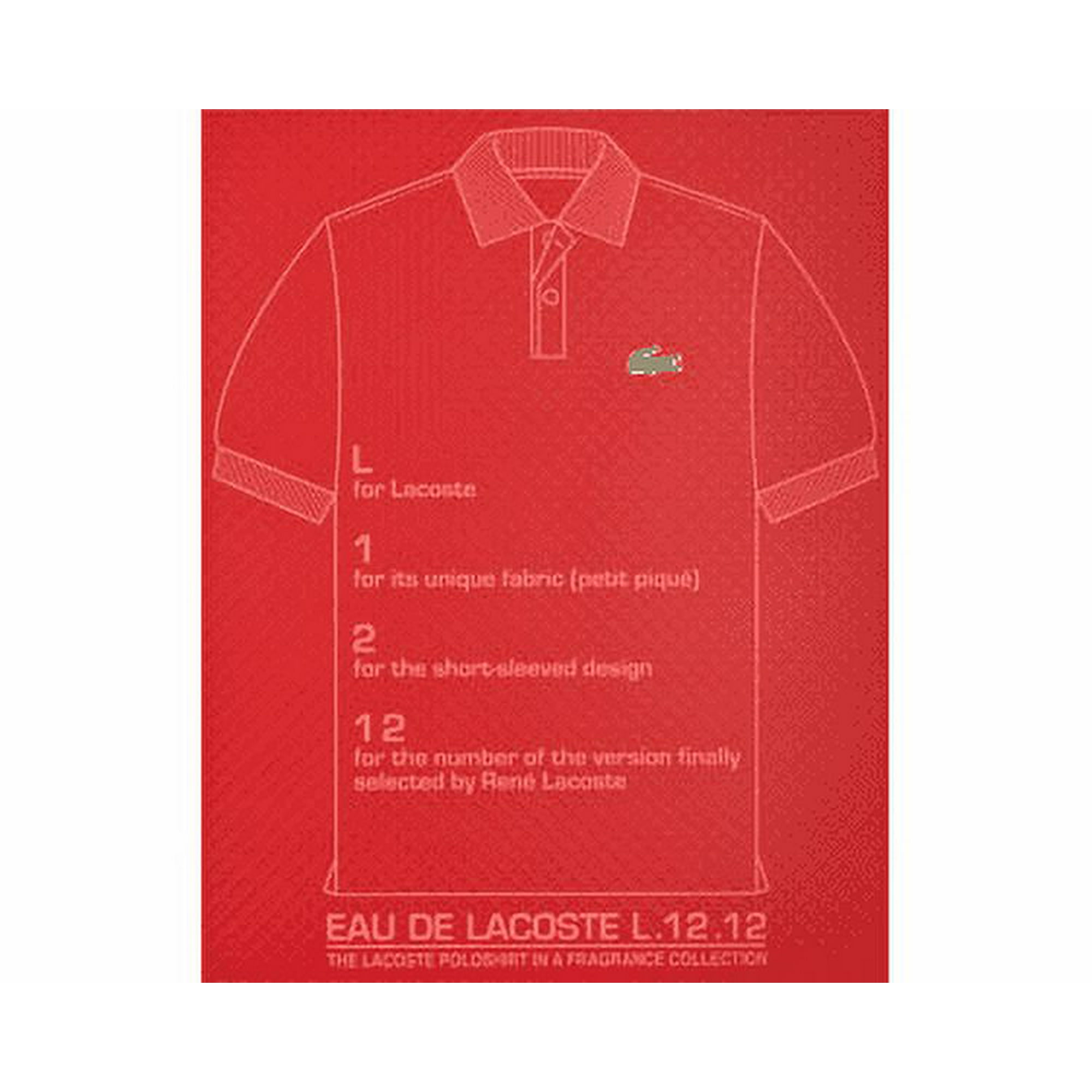 Lacoste Eau De Lacoste L.12.12 Rouge Eau De Toilette Spray By Lacoste Walmart