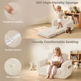 thumbnail image 4 of Kids Couch, 2 In 1 Foldable Toddler Couch ,Convertible Baby Sofa Chair for Boys and Girls, Beige, 4 of 7