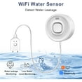 thumbnail image 2 of WiFi Water Leak Detectors for Home with Tuya APP Push and 100dB Sound Alarm, Suit for Warehouse, Basement, Kitchen, Laundry Room, Compatible with Alexa&Google Assistant (Support WiFi 2.4G), 2 of 8