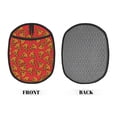 thumbnail image 2 of Pofeuu Pizza Cartoon Print Silicone Pot Mat Mitten With Hanging Loop Heat Resistant Oven Mitts Non-Slip Bbq Baking Smoking Potholders, 2 of 7