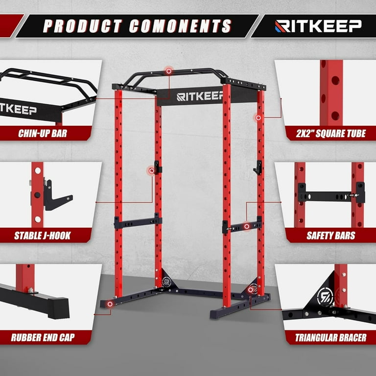 RitKeep Fitness RMAX 2250 Squat Power Rack with Incline Bench