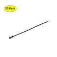 thumbnail image 1 of Uxcell Cable Zip Ties Mount Head Cable Zip Ties Screw Hole Nylon Wire Strap 10" x 0.2" Black 50pcs, 1 of 5