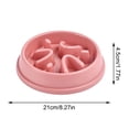 thumbnail image 2 of 1pack Slow Feeder Dog Bowls Anti-Choking Puzzle Dog Food Bowls Anti-Slip Interactive Feeding Slow down Eating Bloat Stop Maze Dishes for All Breeds,Pink, 2 of 5