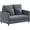 Gray, variant on Mid-Century Modern Loveseat for Small Spaces - Wood Frame Couch with No-Tool Assembly, Beige