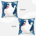 thumbnail image 3 of Kll Cute Little Bunny Elephant Painting A Planet Decorative Throw Pillow Covers Velvet Soft For Couch Sofa Bedroom Living Room Outdoor -18"X18", 3 of 8