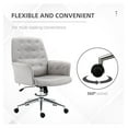 thumbnail image 6 of Drevy Modern -Back Tufted Velvet Home Office Desk Chair with Adjustable Height, Swivel Adjustable Task Chair with Padded Armrests, Light Grey, 6 of 8