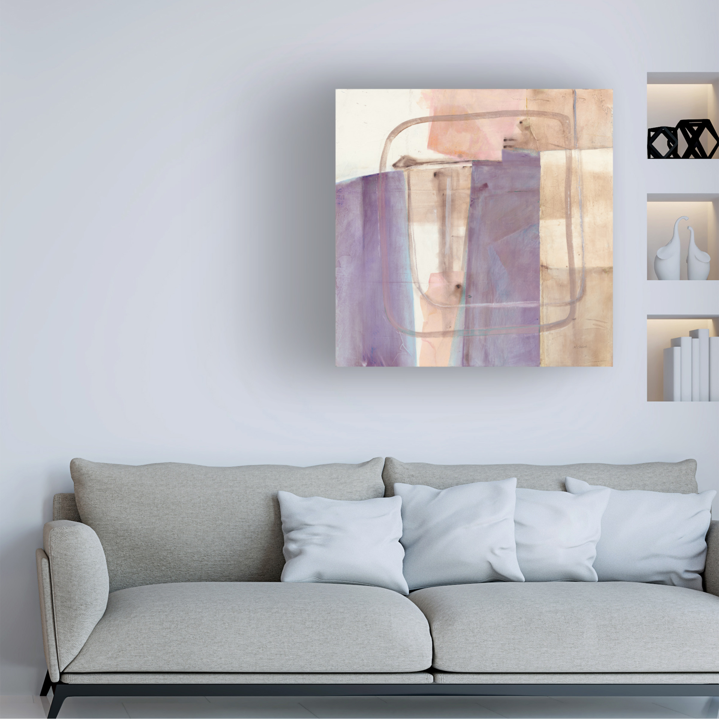 Trademark Fine Art 'Passage I Blush Purple' Canvas Art by Mike Schick