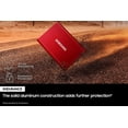 thumbnail image 4 of SAMSUNG T7 SSD portátil, unidad de estado sólido externa de 2 TB, velocidades de hasta 1.050 MB/s, USB 3.2 Gen 2, almacenamiento confiable para juegos, estudiantes, profesionales, MU-PC2T0T/AM, gris, 4 of 5