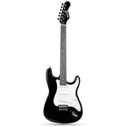 Open Box RockJam Black Electric Guitar with Guitar Bag