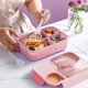 thumbnail image 1 of Lonchera para adultos de 1450 ml | Fiambrera bento hermética de 3 compartimentos con cuchara y tenedor | Recipiente de plástico sellado apto para microondas para adultos y estudiantes | Portátil, 1 of 6