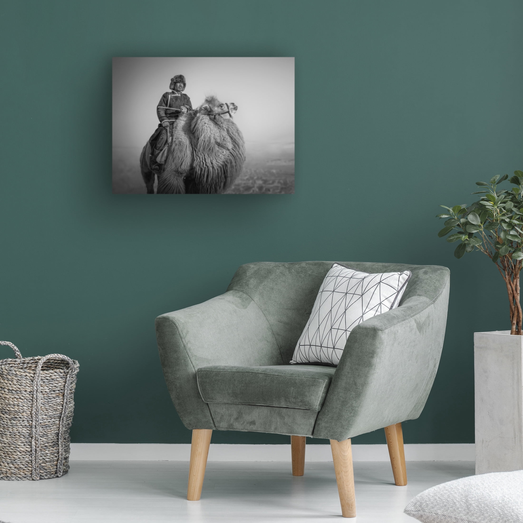 Trademark Fine Art Irene Wu Farmer And His Camel Canvas Wall Art