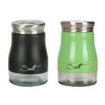 thumbnail image 1 of Dinheiro Salero y pimentero de acero inoxidable con base de cristal, accesorios de cocina modernos, 1 of 5