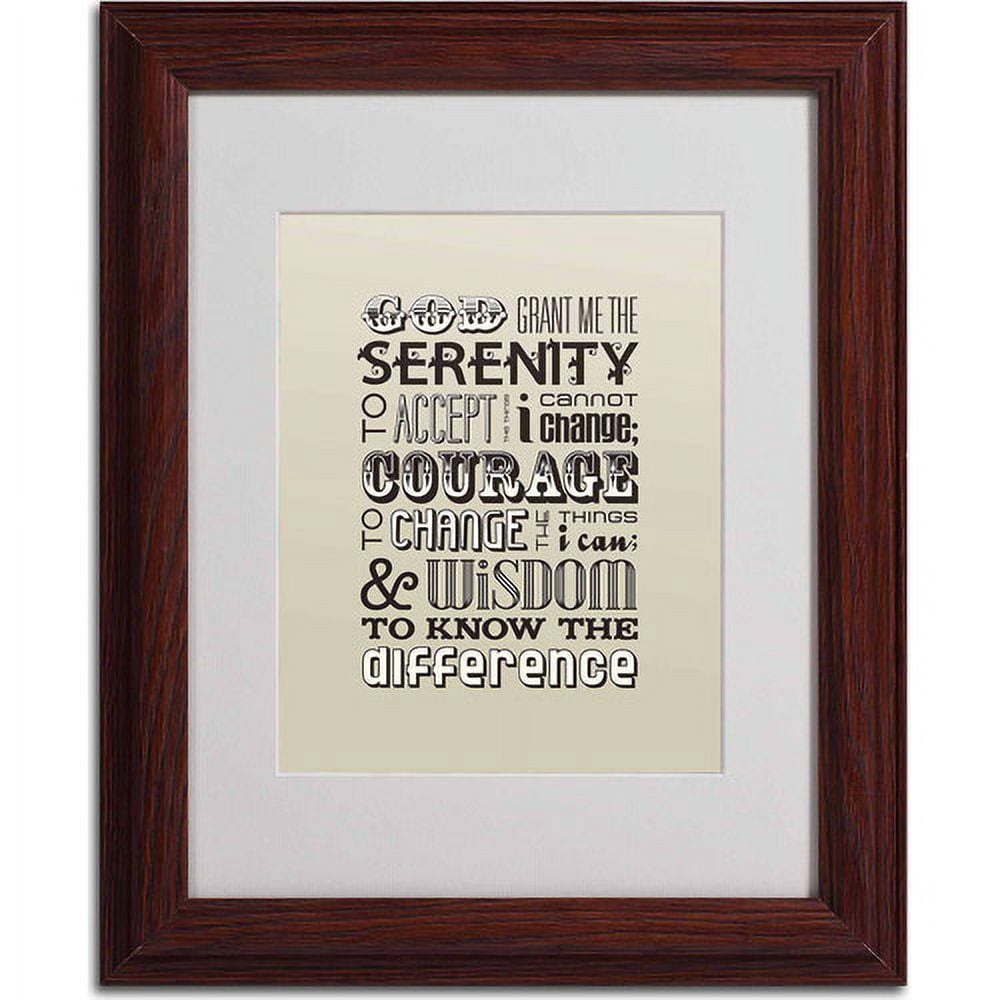 Trademark Fine Art "Serenity Prayer II" Canvas Art by Megan Romo, Wood Frame