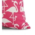 thumbnail image 2 of Simply Daisy, 20 x 20 inch, Flamingo Heart Martini Animal Print Pillow, Pink, 2 of 2
